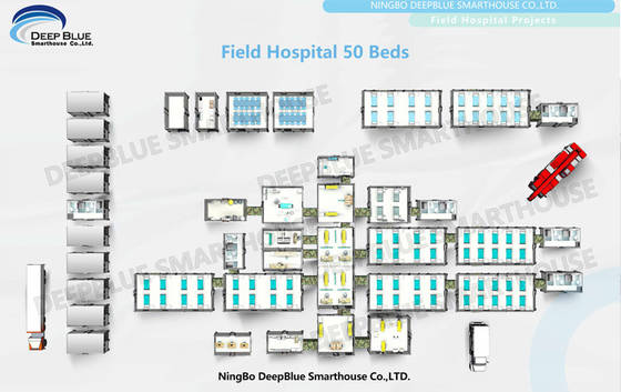 Mái ấm cách ly Bệnh viện dã chiến di động Hệ thống mô-đun có thể gập lại Màu tùy chỉnh