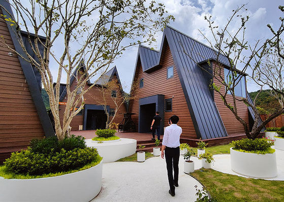 Prefab A Frame House Modular Home With Light Steel Frame With NZS/AS Standard