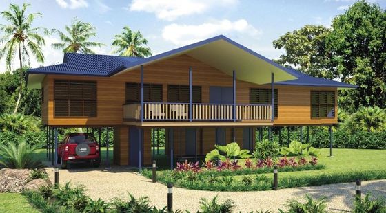Prefab Wooden Houses Fast Assemble Light Steel Frame Beach Bungalows With Fictional