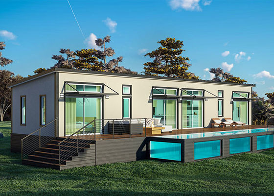 Prefab Light Steel Frame Modular House Villa Nhà thép hạng nhẹ Bộ xây dựng