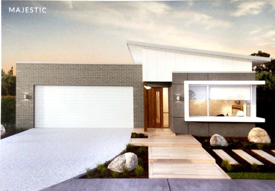 Ngôi nhà chế tạo sẵn Cấu trúc thép nhẹ Bungalow với hợp kim nhôm / cửa sổ PVC