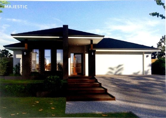 Prefabricated Light Steel Prefab Bungalow Homes / Single Family Home For Living