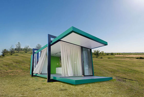 ICC ES Hình khung thép đo nhẹ Prefab Overwater Bungalows Garden/Yard Studio