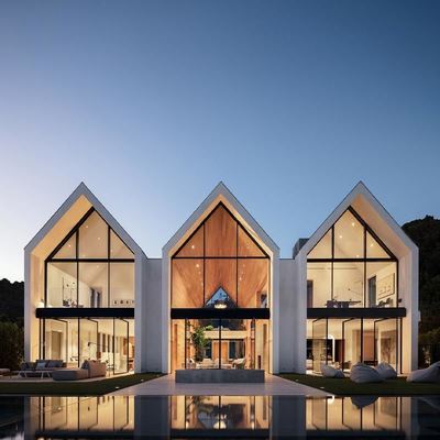 2 Story Villa Prefabricated Light Gauge Steel Frame House Modular Home Multi Family Home