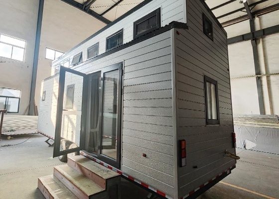 AS/NZS tiêu chuẩn thép nhẹ Prefab Tiny House On Wheels Kit Home cho khách du lịch phiêu lưu