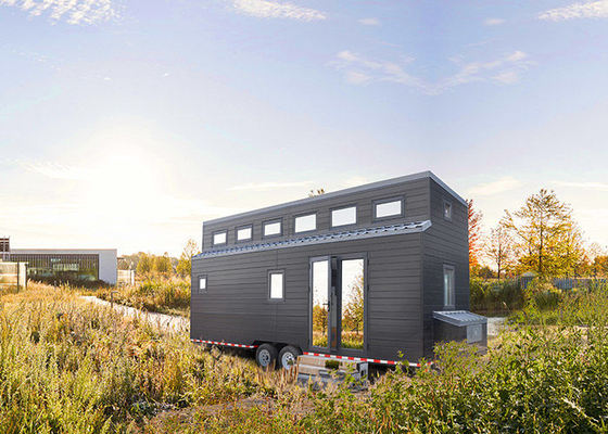 AS/NZS/US Tiêu chuẩn thép nhẹ Prefab Ngôi nhà nhỏ trên bánh xe Bộ nhà mô-đun