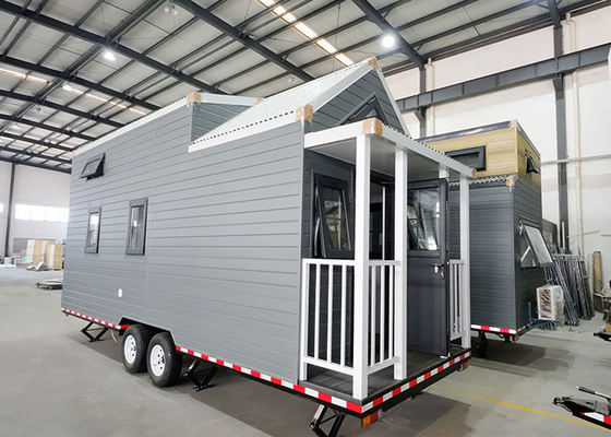 EU/AU/USA tiêu chuẩn thép nhẹ khung nhà Prefab nhà xe trên bánh xe với 3 phòng ngủ