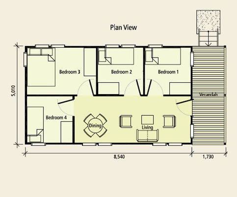 Light Steel Wooden House Bungalow / Luxury Beach Bungalows For Thailand Cook Islands
