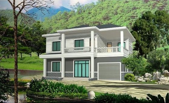 Nhà lắp ghép kết cấu thép nhẹ, nhà tiền chế thi công nhanh, bộ nhà panel 4 phòng ngủ