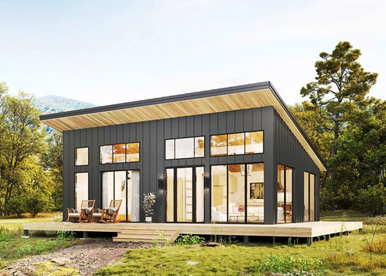 NS/AS Nhà bãi biển Prefab Bungalow gỗ Prefab Living Complete Với 3 phòng ngủ