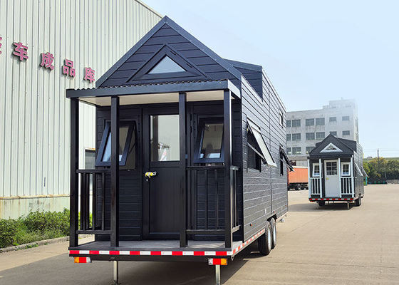 Nhà nhỏ di động mở rộng trên bánh xe Prefab 2 phòng ngủ Cabin sẵn sàng làm container