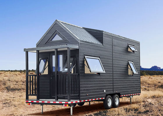 Nhà nhỏ di động mở rộng trên bánh xe Prefab 2 phòng ngủ Cabin sẵn sàng làm container