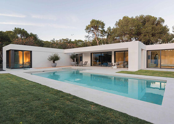 Nhà lắp ghép gia đình đơn lẻ có hồ bơi & Bộ dụng cụ nhà khung thép nhẹ