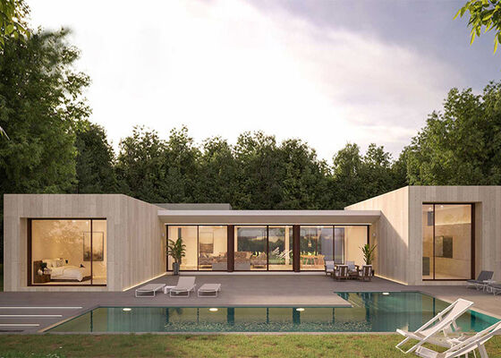 Nhà lắp ghép khung thép nhẹ tiêu chuẩn Úc, hệ thống panel Trung Quốc