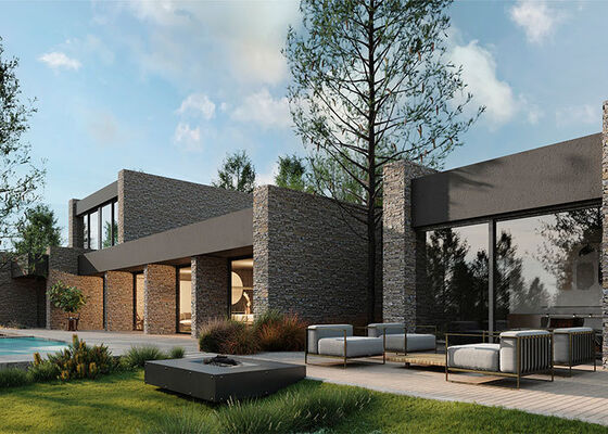 Bộ nhà lắp ghép sang trọng hai tầng, chứng nhận ICC-ES, hiện đại, di động, khung thép nhẹ