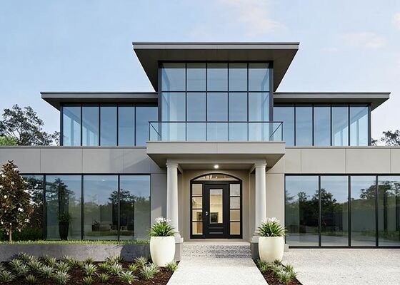 Bộ nhà tiền chế hiện đại, nhà lắp ghép, nhà khung thép nhẹ tiêu chuẩn AS/US