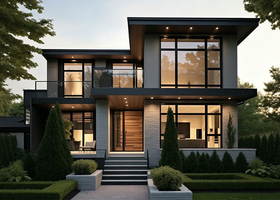 Nhà chế tạo sẵn biệt thự sang trọng với AS / US Light Steel Villa Panel Home Kits