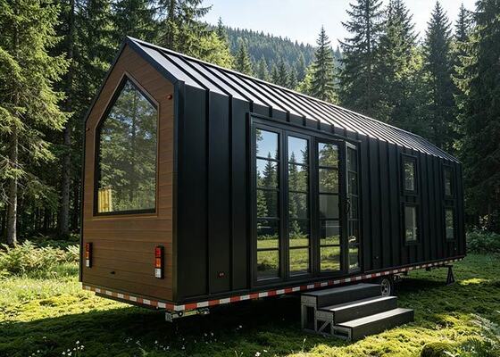 Ngôi nhà nhỏ trên bánh xe sang trọng sẵn sàng để vận chuyển Modern Compact Living Cabin