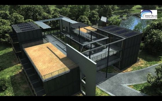 Phanele mặt trời Nhà mô-đun được chế tạo sẵn hoàn chỉnh Di động cho văn phòng Garden Studio