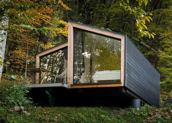 Thép khung Prefab nhà mô-đun nhôm cửa trượt hiệu suất cao nhỏ tinh tế kết nối nhà