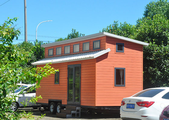 Thép nhẹ Prefabricated Chi phí hiệu quả Nhà nhỏ trên bánh và Micro Prefab Eco House