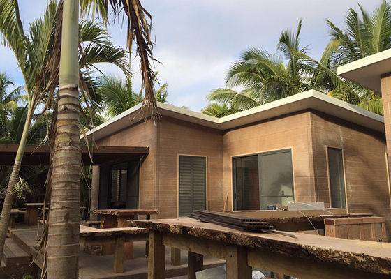 Cook Islands Prefab Bungalow Homes Light Gauge Steel Frame Material Energy Saving