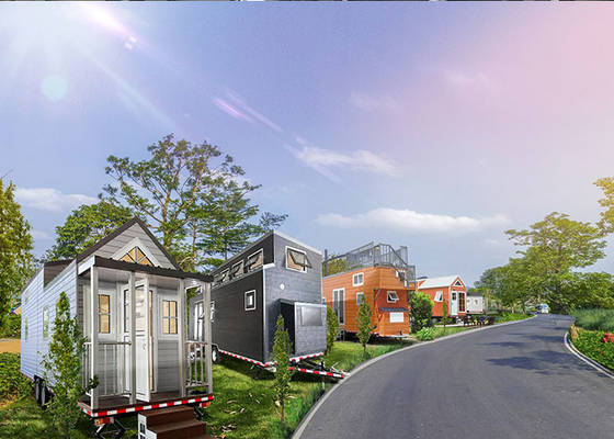 Trailer du lịch cắm trại Ngôi nhà nhỏ tiền chế tích hợp Nhà khung thép nhẹ Prefab