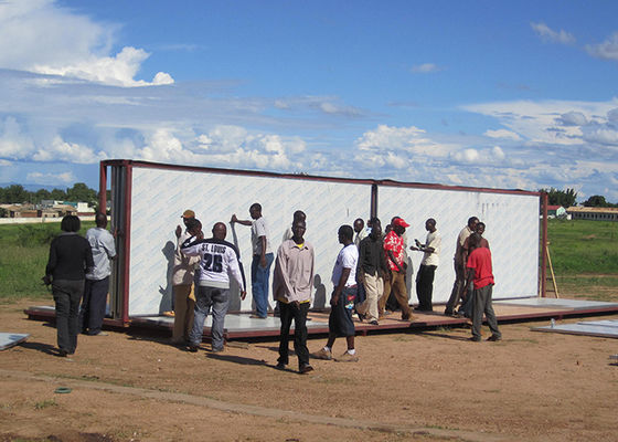 Nơi trú ẩn khẩn cấp cho gia đình, nhà ở khẩn cấp di động cho chỗ ở khẩn cấp khung thép cách nhiệt