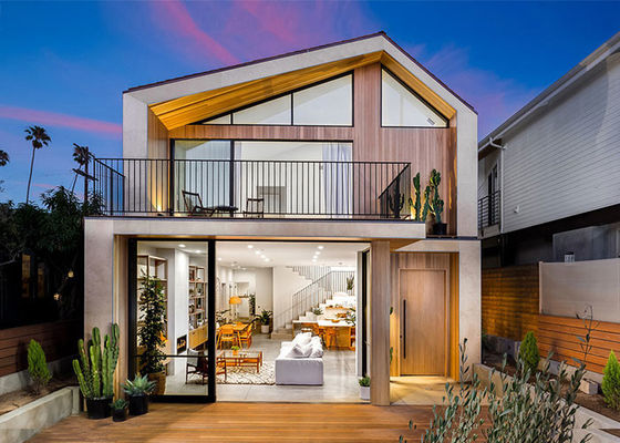 Nhà lắp ghép 2 tầng khung thép nhẹ tiền chế EU với cửa sổ lớn Biệt thự Assisi