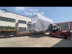 Nhà kết cấu thép nhẹ đúc sẵn mô-đun trên bánh xe để bán