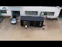 Cấu trúc thép nhẹ mô-đun Nhà nhỏ trên bánh xe với xe kéo cho Airbnb