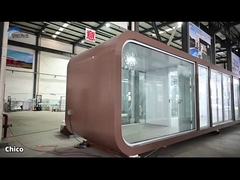 Hình khung thép đo nhẹ Nhà mô-đun Nhà văn phòng vườn với cửa sổ kính kép